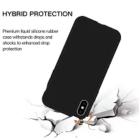 YellowCult Ultra-Smooth  Shockproof Liquid Silicon Back Cover Case for Apple iPhone Xs Max (6.5 Inch) (Overnight Black)-thumb4