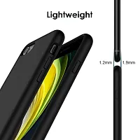 YellowCult Ultra-Smooth  Shockproof Liquid Silicon Back Cover Case for Apple iPhone 7, 8 (4.7 Inch) (Overnight Black)-thumb3