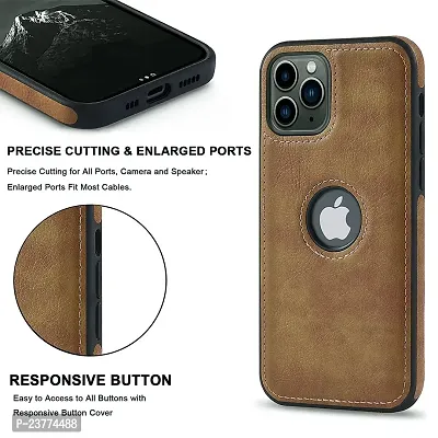 YellowCult Back Cover Case for Apple iPhone 11 Pro with Logo View, Made with PU Leather (5.8 Inch) (Brown)-thumb4