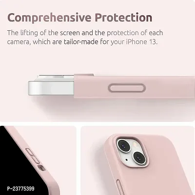 YellowCult Ultra-Smooth  Shockproof Liquid Silicon Back Cover Case for Apple iPhone 13 (6.1 Inch) (New Pink)-thumb4