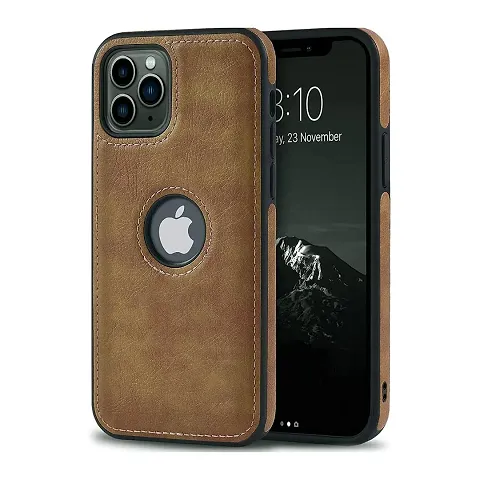 YellowCult Back Cover Case for Apple iPhone 11 Pro with Logo View, Made with PU Leather (5.8 Inch)