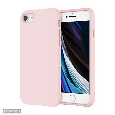 YellowCult Ultra-Smooth  Shockproof Liquid Silicon Back Cover Case for Apple iPhone 7, 8 (4.7 Inch) (New Pink)