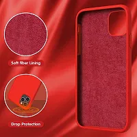 YellowCult Ultra-Smooth  Shockproof Liquid Silicon Back Cover Case for Apple iPhone 11 Pro Max (6.5 Inch) (Red)-thumb2