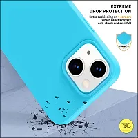 YellowCult Ultra-Smooth  Shockproof Liquid Silicon Back Cover Case for Apple iPhone 14 Plus (6.7 Inch) (Beach Blue)-thumb3