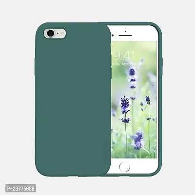 YellowCult Ultra-Smooth  Shockproof Liquid Silicon Back Cover Case for Apple iPhone 6, 6S (4.7 Inch) (Different Green)-thumb0