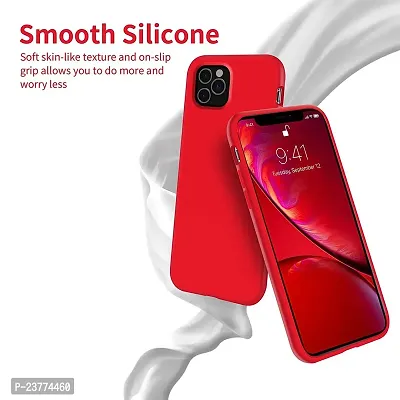 YellowCult Ultra-Smooth  Shockproof Liquid Silicon Back Cover Case for Apple iPhone 11 Pro Max (6.5 Inch) (Red)-thumb5