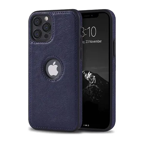 YellowCult Back Cover Case for Apple iPhone 12 Pro with Logo View, Made with PU Leather (6.1 Inch)