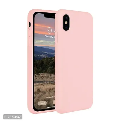 YellowCult Ultra-Smooth  Shockproof Liquid Silicon Back Cover Case for Apple iPhone Xs Max (6.5 Inch) (New Pink)