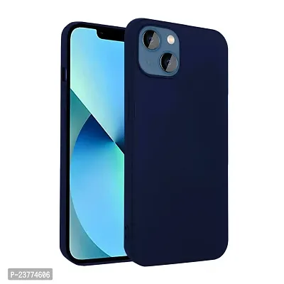 YellowCult Ultra-Smooth  Shockproof Liquid Silicon Back Cover Case for Apple iPhone 13 (6.1 Inch) (Bla-Bla Blue)