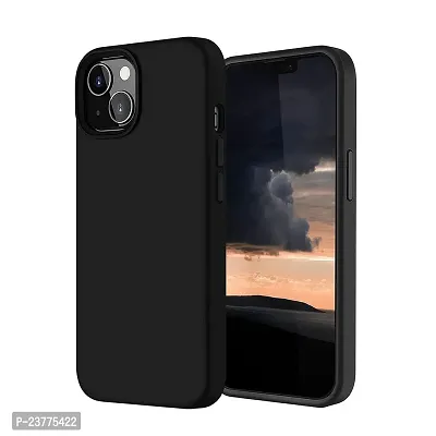 YellowCult Shockproof  Ultra-Smooth Liquid Silicon Back Cover Case for Apple iPhone 13 Mini (5.4 Inch) (Overnight Black)