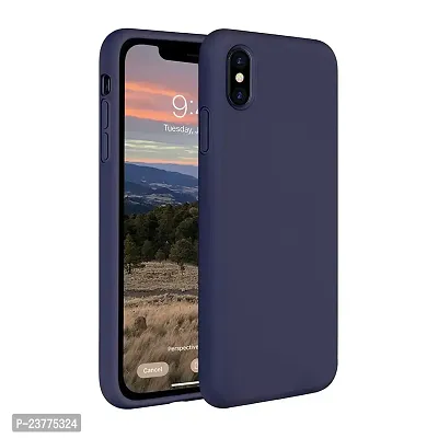 YellowCult Ultra-Smooth  Shockproof Liquid Silicon Back Cover Case for Apple iPhone Xs Max (6.5 Inch) (Bla-Bla Blue)