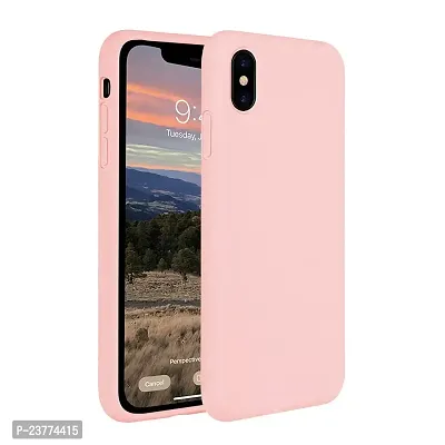 YellowCult Ultra-Smooth  Shockproof Liquid Silicon Back Cover Case for Apple iPhone X, XS (5.8 Inch) (New Pink)-thumb0