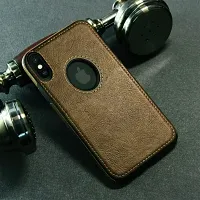 YellowCult Back Cover Case for Apple iPhone X, XS with Logo View, Made with PU Leather (5.8 Inch) (Brown)-thumb4