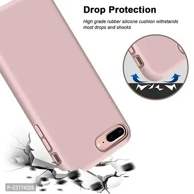 YellowCult Ultra-Smooth  Shockproof Liquid Silicon Back Cover Case for Apple iPhone 7 Plus, 8 Plus (5.5 Inch) (New Pink)-thumb4