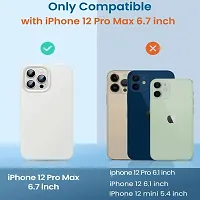 YellowCult Ultra-Smooth  Shockproof Liquid Silicon Back Cover Case for Apple iPhone 12, 12 Pro (6.1 Inch) (Virgin White)-thumb1
