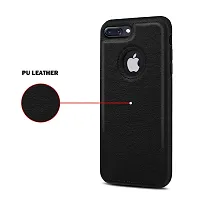 YellowCult Back Cover Case for Apple iPhone 7 Plus, iPhone 8 Plus with Logo View, Made with PU Leather (Black)-thumb4