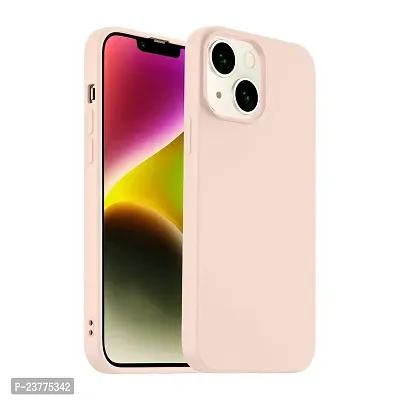 YellowCult Ultra-Smooth  Shockproof Liquid Silicon Back Cover Case for Apple iPhone 14 (6.1 Inch) (Hybrid Pink)