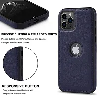 YellowCult Back Cover Case for Apple iPhone 11 Pro Max with Logo View, Made with PU Leather (6.5 Inch) (Blue)-thumb2