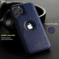 YellowCult Back Cover Case for Apple iPhone 13 Pro Max with Logo View, Made with PU Leather (6.7 Inch) (Blue)-thumb4