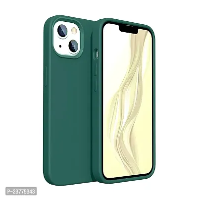 YellowCult Shockproof  Ultra-Smooth Liquid Silicon Back Cover Case for Apple iPhone 13 Mini (5.4 Inch) (Different Green)