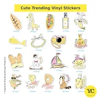 35 Yellow VSCO Laptops Cute Waterproof Girls Vinyl Sticker, No-Duplicate VSCO Stickers Pack Fashion Labels, Art, Laptop, MacBook, Skate Board, Luggage [35 Waterproof VSCO Stickers- Yellow]-thumb2