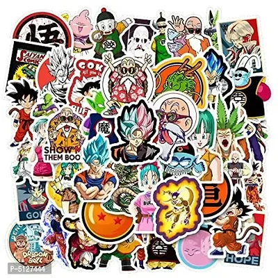 50 Random No-Duplicate DBZ Vinyl Stickers Pack to Customize Laptop, MacBook, Refrigerator, Bike, Skate Board, Luggage [Waterproof Stickers - Dragon Ball Z]-thumb0