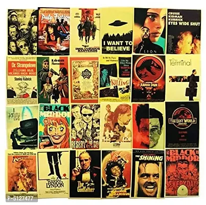 54pcs Classic Movies Random No-Duplicate Posters Vinyl Stickers Pack to Customize Laptop, MacBook, Refrigerator, Bike, Skate Board, Luggage [Waterproof Stickers - Cult Movie Collection]-thumb0