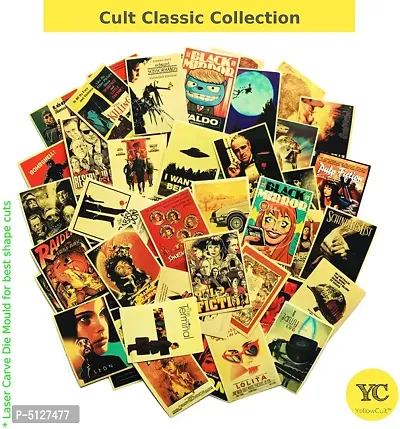 54pcs Classic Movies Random No-Duplicate Posters Vinyl Stickers Pack to Customize Laptop, MacBook, Refrigerator, Bike, Skate Board, Luggage [Waterproof Stickers - Cult Movie Collection]-thumb2