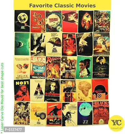 54pcs Classic Movies Random No-Duplicate Posters Vinyl Stickers Pack to Customize Laptop, MacBook, Refrigerator, Bike, Skate Board, Luggage [Waterproof Stickers - Cult Movie Collection]-thumb3