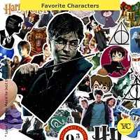 50pcs Harry Potter Random No-Duplicate Vinyl Stickers Pack to Customize Laptop, MacBook, Refrigerator, Skate Board, Luggage [Waterproof Stickers - Harry Potter Collection]-thumb1
