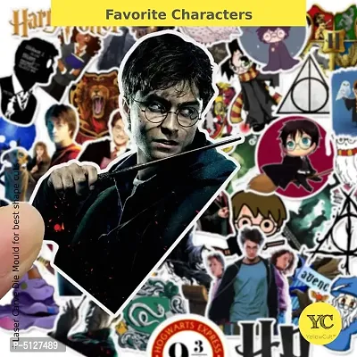 50pcs Harry Potter Random No-Duplicate Vinyl Stickers Pack to Customize Laptop, MacBook, Refrigerator, Skate Board, Luggage [Waterproof Stickers - Harry Potter Collection]-thumb2