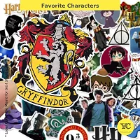 50pcs Harry Potter Random No-Duplicate Vinyl Stickers Pack to Customize Laptop, MacBook, Refrigerator, Skate Board, Luggage [Waterproof Stickers - Harry Potter Collection]-thumb3
