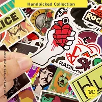 50pcs Classic Rock Band Random No-Duplicate Vinyl Stickers Pack to Customize Laptop, MacBook, Refrigerator, Skate Board, Luggage [Waterproof Stickers - Rock Bands Punk Style]-thumb2