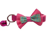 Breakaway Cat Collar with Cute Bow Tie and Bell, Contrasting Colored  Neat Bow, 1 Kitty Safety Collar - Pink-thumb1