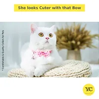 3 Pieces Cat Collars - Classic Bow Design, with Bell, Adjustable Strap, and Safety Release Buckle [Modern Design for Your Cute Cats, Puppies  Small Dogs- 3 Random Colors]-thumb4