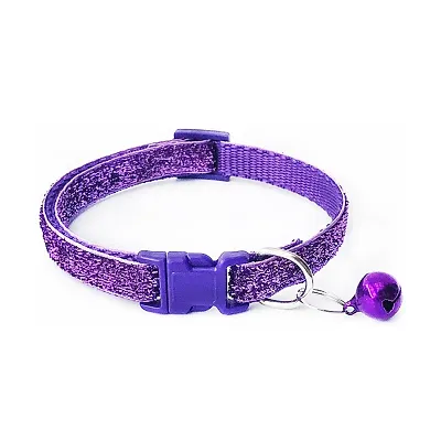 1pcs sparkling purple cat coller Dog  Cat Break Away Collar