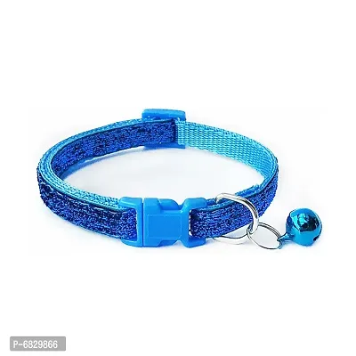1 Pieces blue Cat Collars -Exotic Sparkling Design, with Bell, Adjustable Strap, and Safety Release Buckle [Modern Design for Your Cute Cats, Puppies  Small Dogs-thumb0