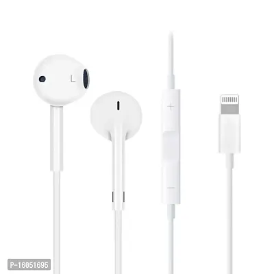 [Apple MFi Certified] Apple Headphones Wired Earbuds with Lightning  Connector Earphones with Built-in Microphone & Volume Control Compatible  with
