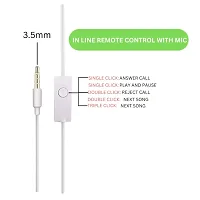 IMTOPS  Earphones for Samsung Galaxy A23 Earphone for Samsung Galaxy J8 Universal Headphone | Wired | MIC | Music | 3.5mm Jack Best Sound Samsung Earphones All Andriod Smartphone - White 3.5mm Aux Aud-thumb2