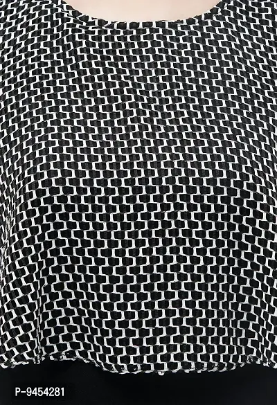 V&M Black and White Lace Cape Sleeve Midi Shift Dress for Women (vm132)-thumb3