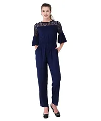 V&M Blue Rayon 3/4 Bell Sleeve Elasticated Waist with Pockets for Women-thumb1