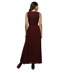 VM Women's Lace Layered Jumpsuit Come Maxi Gown Dress-thumb2