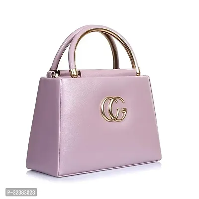 Stylish Pink Synthetic Solid Handbags For Women-thumb2