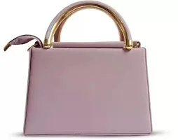 Stylish Pink Synthetic Solid Handbags For Women-thumb4