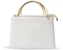 Stylish White Synthetic Solid Handbags For Women-thumb3