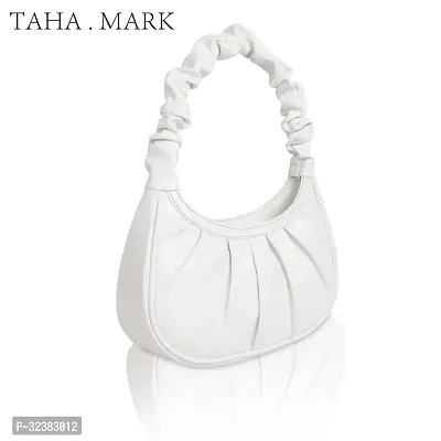 Stylish White Leather Solid Handbags For Women-thumb4