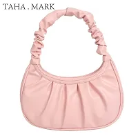 Stylish Pink Leather Solid Handbags For Women-thumb3