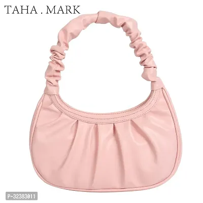 Stylish Pink Leather Solid Handbags For Women-thumb4