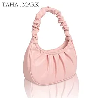 Stylish Pink Leather Solid Handbags For Women-thumb1