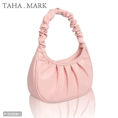 Stylish Pink Leather Solid Handbags For Women-thumb2